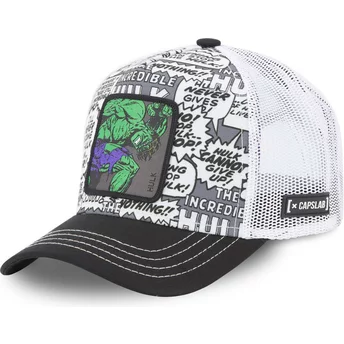 Καπέλο Φορτηγατζή Capslab Hulk HUL1 Marvel Comics Λευκό και Μαύρο