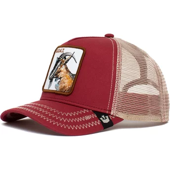 Προϊόν: Goorin Bros. G.O.A.T. Το Καπέλο του Αγροκτήματος σε Κόκκινο και Άσπρο χρώμα, Μοντέλο The Goat Trucker