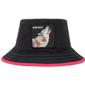 Καπέλο Γκόριν Μπρος. Μοναχικός Λύκος Costa Lobo The Farm Μαύρο και Ροζ Bucket Hat