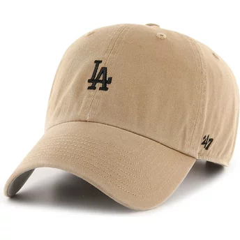 Καπέλο με καμπυλωτό γείσο 47 Brand Clean Up Base Runner των Los Angeles Dodgers MLB σε καφέ χρώμα με ρυθμιζόμενο κούμπωμα