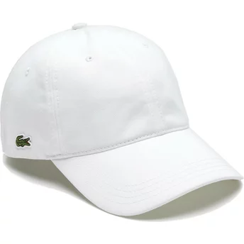 Λακόστε Καπέλο με Καμπυλωτή Ακμή Αντίθεσης Λουριού Λευκό Ρυθμιζόμενο