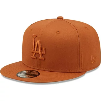 Νέα Εποχή Καπέλο με Επίπεδο Περίγραμμα Καφέ Λογότυπο 9FIFTY League Essential Λος Άντζελες Dodgers MLB Καφέ Καπέλο με Κούμπωμα