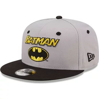 Νέα Εποχή Επίπεδη Μπριμ Νεανικό 9FIFTY Χαρακτήρας DC Comics Batman Γκρι και Μαύρο Snapback Καπέλο