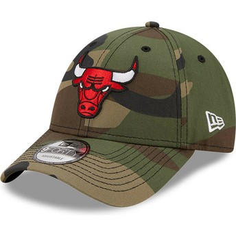 New Era Curved Brim 9FORTY Chicago Bulls NBA Camouflage Adjustable Cap