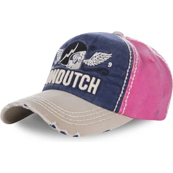 von-dutch-curved-brim-xavier01-navy-blue-pink-and-grey-adjustable-cap