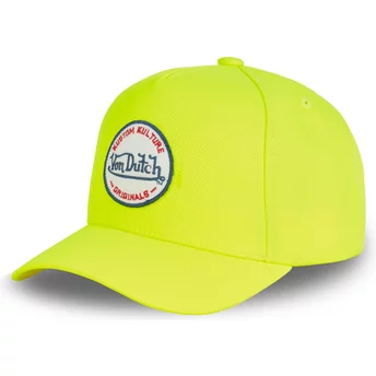 Καπέλο Snapback Von Dutch Καμπυλωτή Περίμετρος Kustom Kulture COL YEL1 Κίτρινο