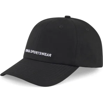 Puma Curved Brim Sportswear Black Adjustable Cap