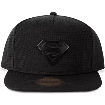 Καπέλο Difuzed με καμπυλωτό γείσο με μεταλλικό σήμα Superman, DC Comics, μαύρο, με κουμπί στο πίσω μέρος