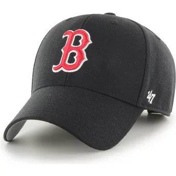Καπέλο με καμπυλωτό γείσο 47 Brand MVP Boston Red Sox MLB Μαύρο Ρυθμιζόμενο Καπέλο