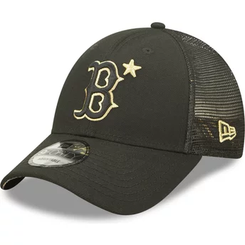 Νέα Εποχή Χρυσό Λογότυπο 9FORTY Όλα τα Αστέρια Game Boston Red Sox MLB Μαύρο Καπέλο Οδηγού Φορτηγού