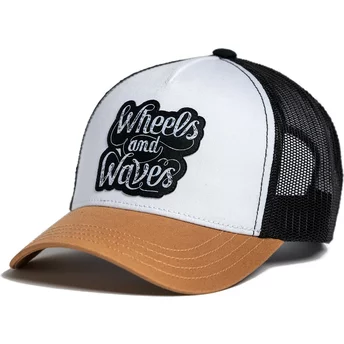 Τρακερ Καπέλο Wheels And Waves High Rider WW16 Λευκό, Μαύρο και Καφέ