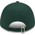 new-era-curved-brim-brown-logo-9forty-league-essential-los-angeles-dodgers-mlb-green-adjustable-cap