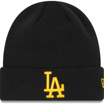Νέα Εποχή Κίτρινο Λογότυπο League Essential Cuff Los Angeles Dodgers MLB Μαύρος Σκούφος