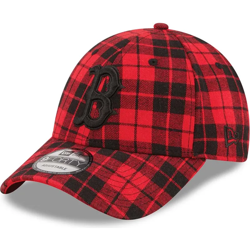 curva-negro-9forty-plaid-boston-red-sox-mlb-new-era