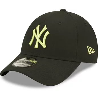 Νέα Εποχή Καμπυλωτή Μπριμ Πράσινο Λογότυπο 9FORTY League Essential Νέα Υόρκη Yankees MLB Μαύρο Ρυθμιζόμενο Καπέλο