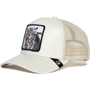 Καπέλο φορτηγατζή Goorin Bros. Killer Tiger σε λευκό χρώμα