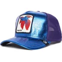 curva-snapback-pez-luchador-siam-fighter-blue-light-metallic-the-farm-the-farm-goorin-bros