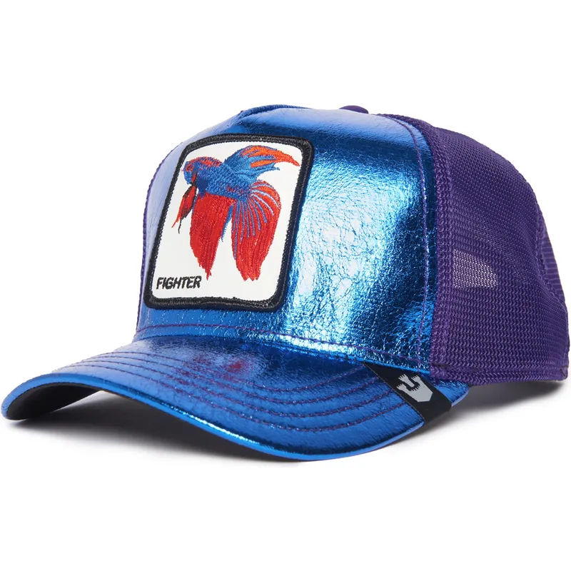 curva-snapback-pez-luchador-siam-fighter-blue-light-metallic-the-farm-the-farm-goorin-bros