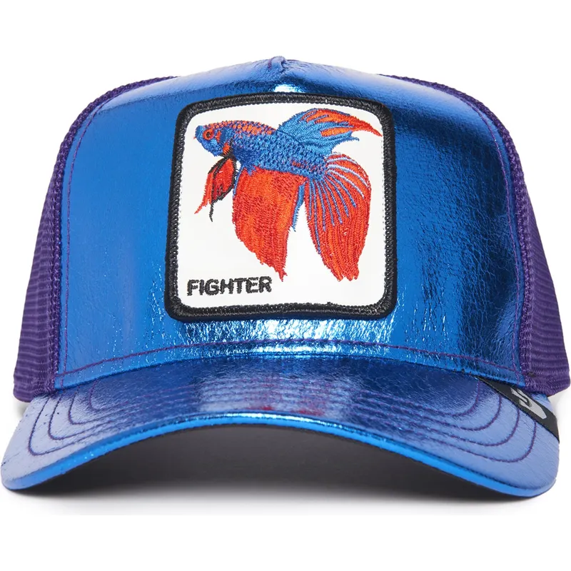 curva-snapback-pez-luchador-siam-fighter-blue-light-metallic-the-farm-the-farm-goorin-bros