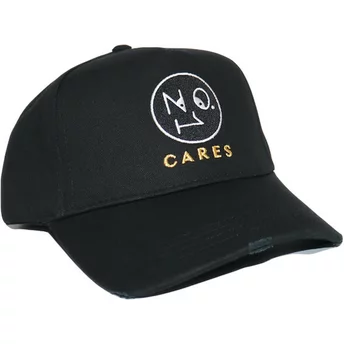 Το Νο.1 Καπέλο για το Πρόσωπο με Καμπύλη Ακρη Νο.1 Δεν Νοιάζεται Αναπαλαιωμένο Μαύρο Χρυσό Λογότυπο Μαύρο Ρυθμιζόμενο Καπέλο