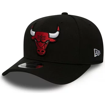 Νέα Εποχή Καμπυλωτή Πατίλα 9FIFTY Ελαστικό Καπάκι Σναπ Σικάγο Bulls NBA Μαύρο Καπέλο Σναπμπακ