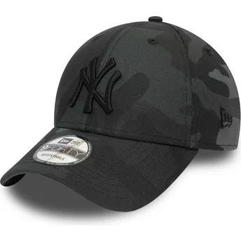 Νέα Εποχή Καμπυλωτό Περίγραμμα Μαύρο Λογότυπο 9FORTY League Essential New York Yankees MLB Μαύρο Καμουφλάζ Ρυθμιζόμενο Καπέλο