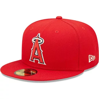 Νέα Εποχή Επίπεδη Μπριμ 59FIFTY Αυθεντικό Στο Γήπεδο Άγγελοι του Λος Άντζελες MLB Κόκκινο Προσαρμοσμένο Καπέλο