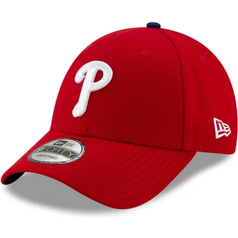 Καπέλο Νέας Εποχής με Καμπυλωτή Ακμή 9FORTY League Φιλαδέλφεια Phillies MLB Κόκκινο Ρυθμιζόμενο