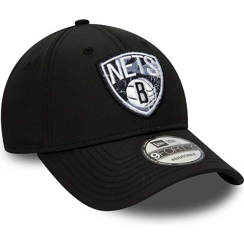 new-era-curved-brim-9forty-print-infill-brooklyn-nets-nba-black-adjustable-cap