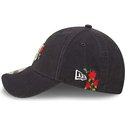 new-era-curved-brim-9forty-flower-new-york-yankees-mlb-navy-blue-adjustable-cap