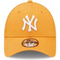 new-era-curved-brim-9forty-league-essential-new-york-yankees-mlb-orange-adjustable-cap