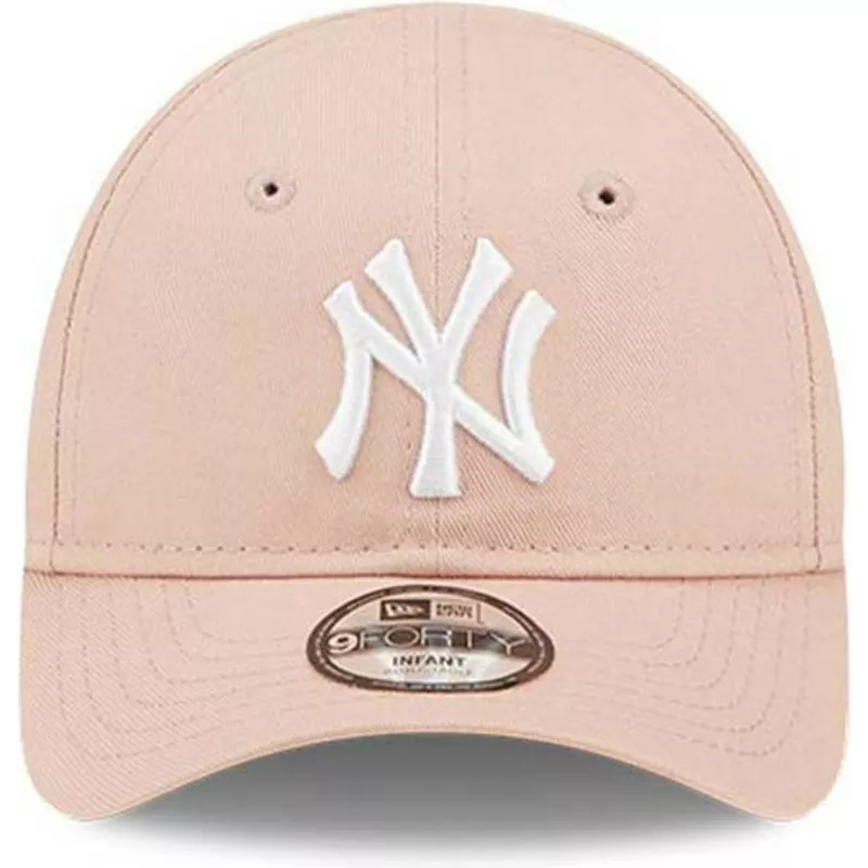 new-era-curved-brim-toddler-9forty-league-essential-new-york-yankees-mlb-pink-adjustable-cap