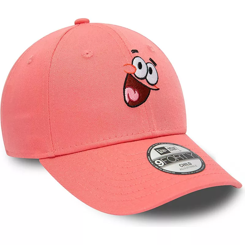 new-era-curved-brim-youth-patrick-star-9forty-spongebob-squarepants-pink-adjustable-cap
