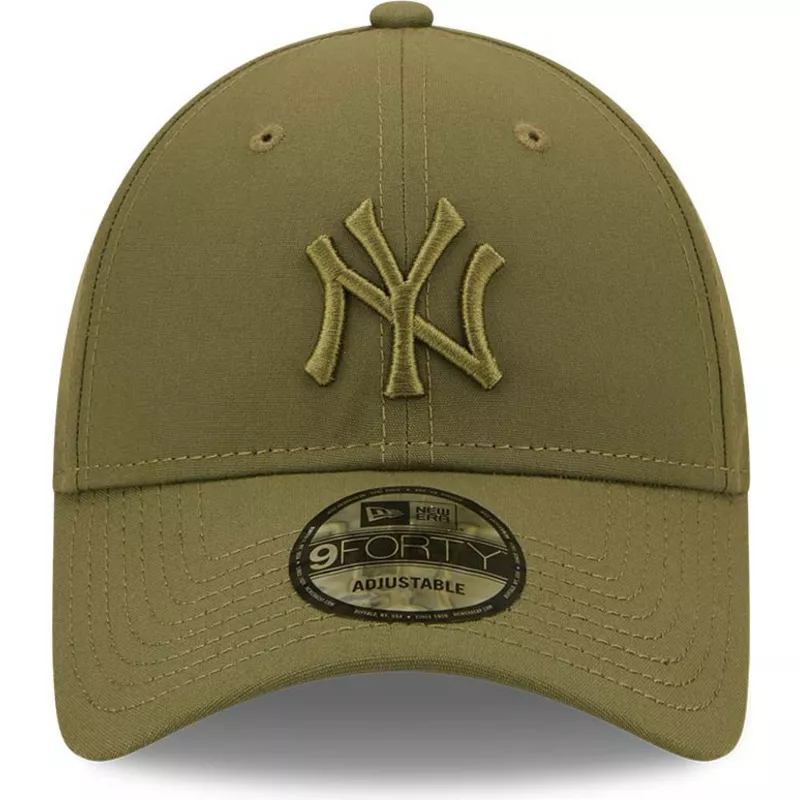 new-era-curved-brim-green-logo-9forty-repreve-new-york-yankees-mlb-green-snapback-cap