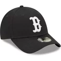new-era-curved-brim-white-logo-9forty-league-essential-boston-red-sox-mlb-navy-blue-adjustable-cap