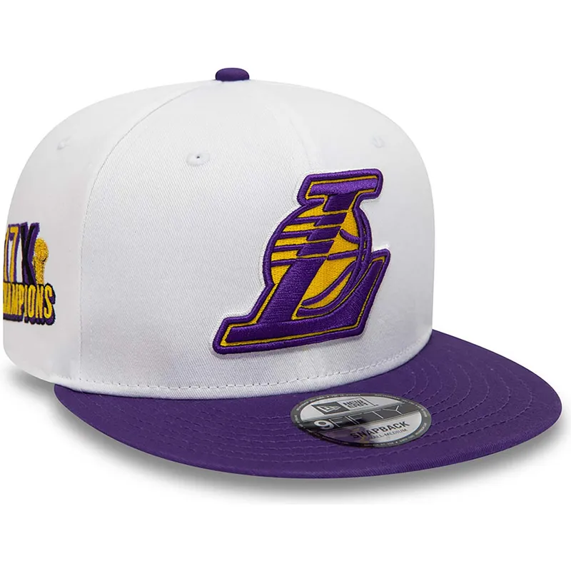 plana-snapback-9fifty-crown-patches-champions-los-angeles-lakers-nba-new-era