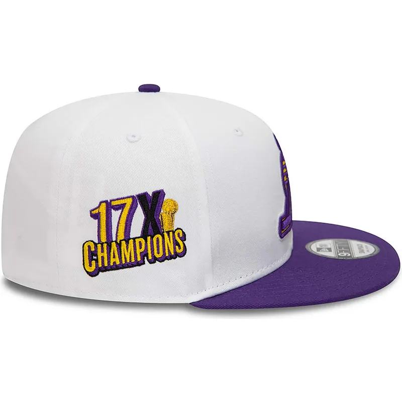 plana-snapback-9fifty-crown-patches-champions-los-angeles-lakers-nba-new-era