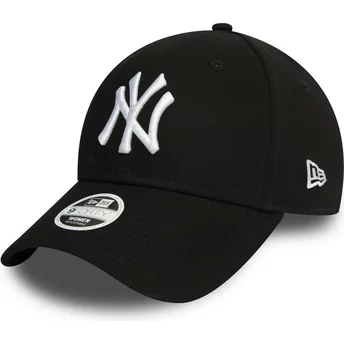 Νέα Εποχή Καμπυλωτή Πλευρά Γυναικείο 9FORTY Ουσιώδες New York Yankees MLB Μαύρο Ρυθμιζόμενο Καπέλο