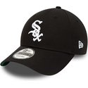 new-era-curved-brim-9forty-team-side-patch-chicago-white-sox-mlb-black-adjustable-cap