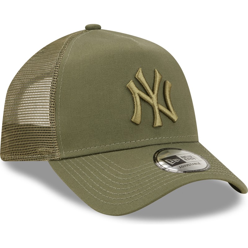 new-era-green-logo-a-frame-tonal-mesh-new-york-yankees-mlb-green-trucker-hat