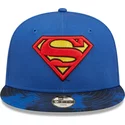 new-era-flat-brim-youth-superman-9fifty-dc-comics-blue-snapback-cap