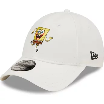 Νέα Εποχή Καμπυλωτό Πετσέτα 9FORTY SpongeBob SquarePants Λευκό Ρυθμιζόμενο Καπέλο