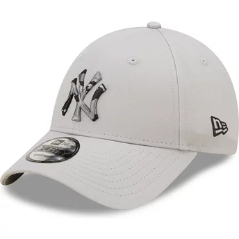 Νέα Εποχή Καμπυλωτή Πλαϊνή 9FORTY Εποχιακή Συμπλήρωση New York Yankees MLB Γκρι Ρυθμιζόμενο Καπέλο