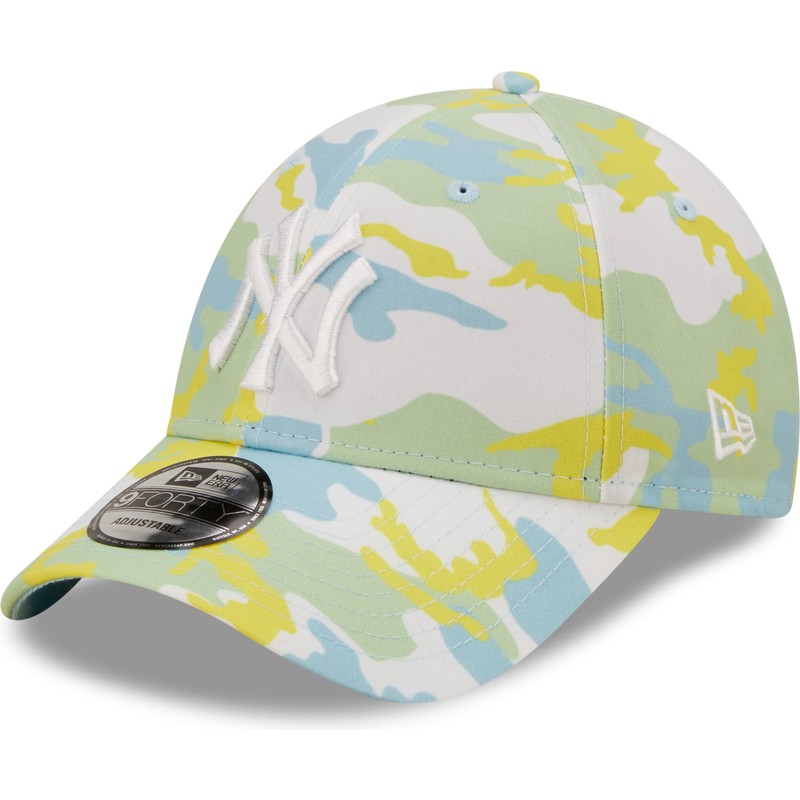 new-era-curved-brim-9forty-all-over-print-seasonal-new-york-yankees-mlb-green-adjustable-cap