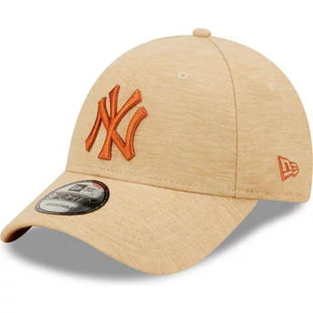 Νέα Εποχή Καμπυλωτό Περίγραμμα Καφέ Λογότυπο 9FORTY Jersey Essential New York Yankees MLB Καφέ Ρυθμιζόμενο Καπέλο