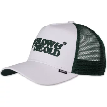 Καπέλο Φορτηγατζή Djinns Live Slow & Die Old HFT LSDO Λευκό και Πράσινο