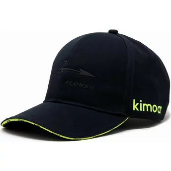 Καπέλο Kimoa με καμπύλο γείσο Fernando Alonso Aston Martin Formula 1 Μαύρο Ρυθμιζόμενο