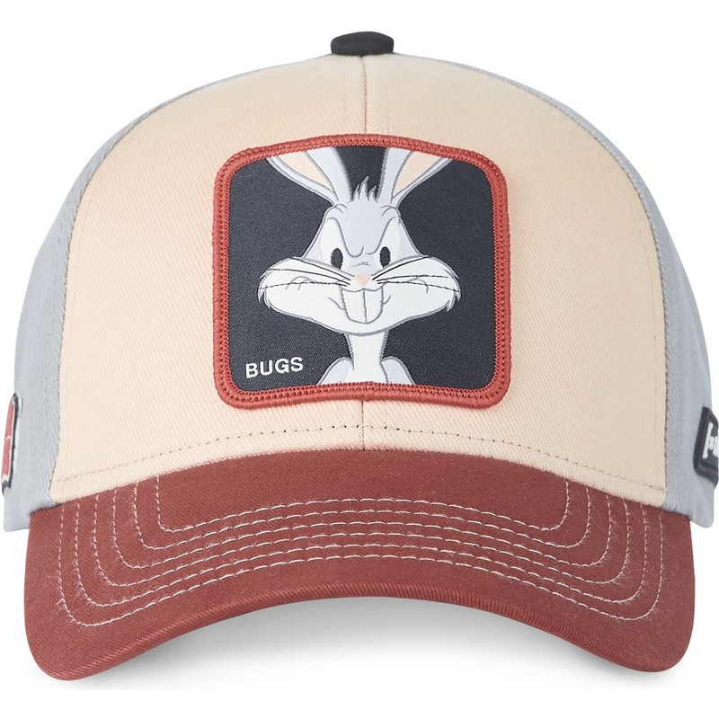 capslab-curved-brim-bugs-bunny-bu6-looney-tunes-beige-red-and-navy-blue-snapback-cap