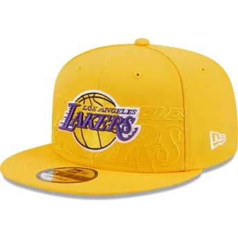 Νέα Εποχή Επίπεδο Περίγραμμα 9FIFTY Έκδοση Προσχεδίου 2023 Λος Άντζελες Λέικερς NBA Κίτρινο Καπέλο Snapback