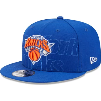 Νέα Εποχή Επίπεδη Μπριμ 9FIFTY Draft Edition 2023 Νέα Υόρκη Knicks NBA Μπλε Καπέλο με Κούμπωμα